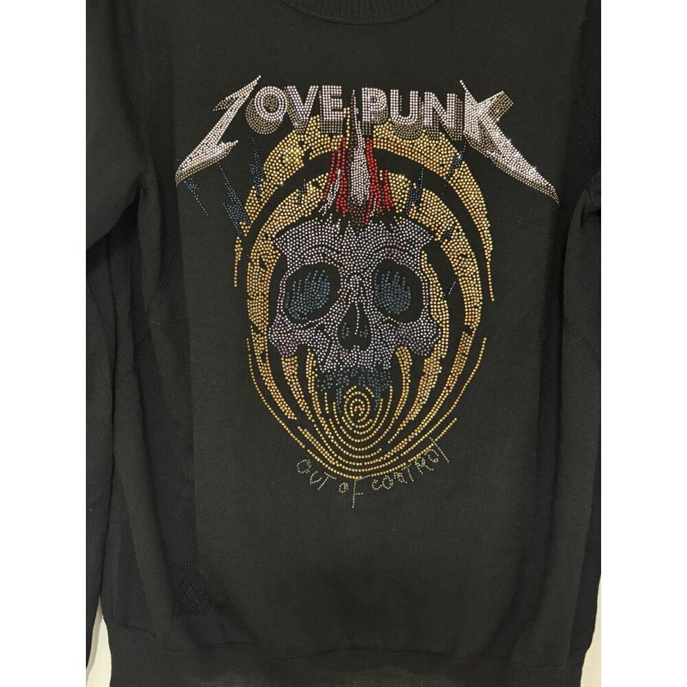 ZADIG & VOLTAIRE Merino Wool Rhinestone Lightweight Women’s Sweater Sz Medium - Picture 2 of 9